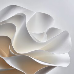 Abstract White Rose Petal Design