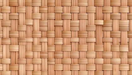 Natural Woven Bamboo Texture Seamless Background Pattern