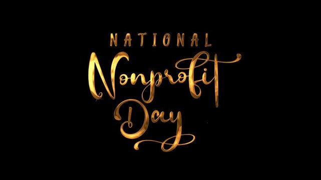 National Nonprofit Day in gold suitable for social media, website banners, and promotional materials for nonprofit organizations.