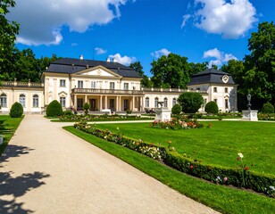 Obraz premium Palace and gardens on a sunny day