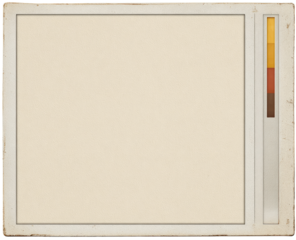 Beige, empty frame with color swatches