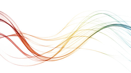 Abstract dynamic style fluid lines for design element isolated on white background PNG. AI GENERATED.