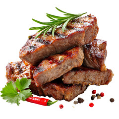grilled meat with vegetables