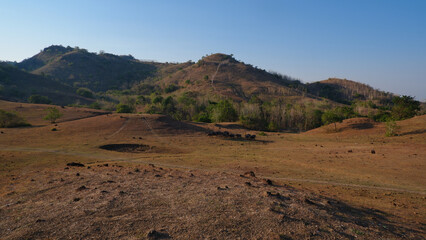 Brown Hills And Dry Land Scenery