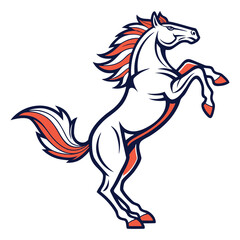 Black and White Horse Illustration