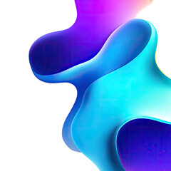 Obraz premium Abstract fluid forms in vibrant, flowing colors (7)