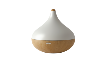 Elegant Aroma Diffuser with White and Wood Design
