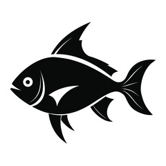 Obraz premium High contrast fish silhouette against a bright background