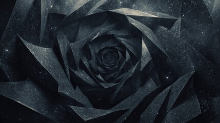 Abstract Geometric Rose Pattern With Sparkling Texture