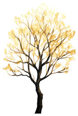 Obraz premium PNG Black color tree painting plant