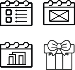 4 icon set on 4000x4000 px Template