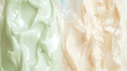 Creamy skincare product texture close-up for beauty, spa, and wellness advertising, and cosmetic product photography