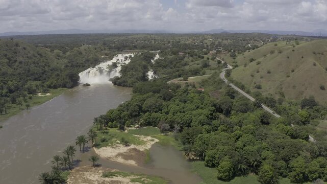 Aerial, Binga Waterfalls, Angola