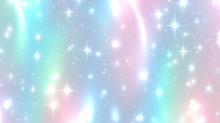 Pastel galaxy background with sparkling stars and rainbow hues, perfect for dreamy designs