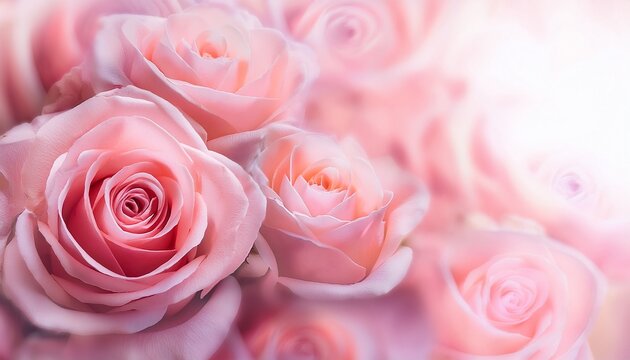 smoke close up selective soft focus pink rose fower petal bouquet macro natural blur abstract background