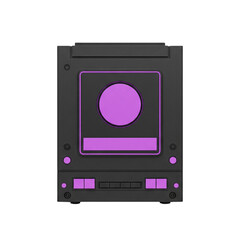 Fototapeta premium Futuristic sci-fi computer terminal with glowing screen