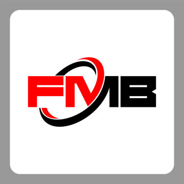 FMB logo. FMB letter. FMB letter logo design. Initials FMB logo linked with circle and uppercase monogram logo. Modern Red and Black Initials Logo for Corporate, FMB typography for technology,