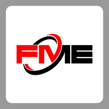 FME logo. FME letter. FME letter logo design. Initials FME logo linked with circle and uppercase monogram logo. Modern Red and Black Initials Logo for Corporate, FME typography for technology,