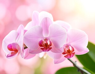 Pink orchids in soft focus