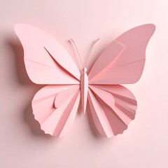 Pink paper butterfly