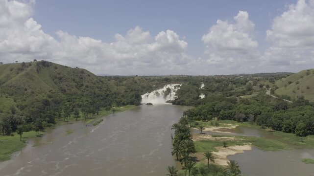 Aerial, Binga Waterfalls, Angola