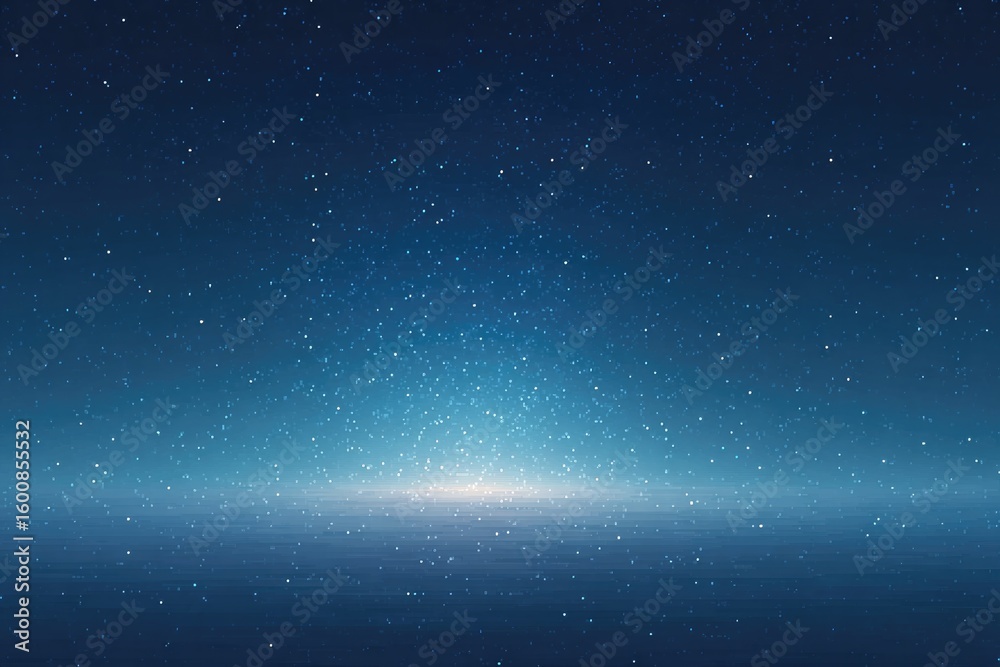 Poster retro pixelated background showing abstract outer space with stars and planets clear centered void