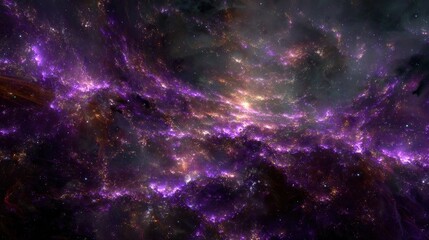 Colorful Deep Space Nebula With Stars