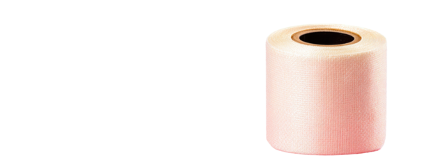 Rolled, pale pink material