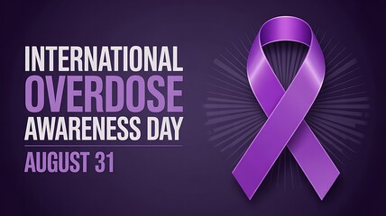 International overdose awareness day august 31 purple ribbon