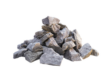 a pile of rocks on a white background