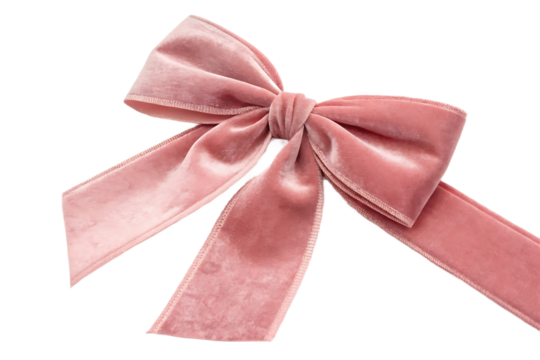 Elegant Dusty Rose Velvet Bow, Perfect for Gift Wrapping or Decoration