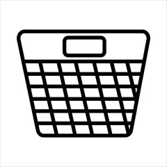 A laundry basket that is used to put clothes that have already been worn for washing vector.