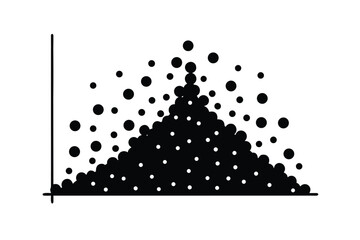 Scatter plot silhouette vetor icon.eps