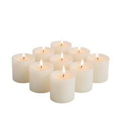 candle on white background