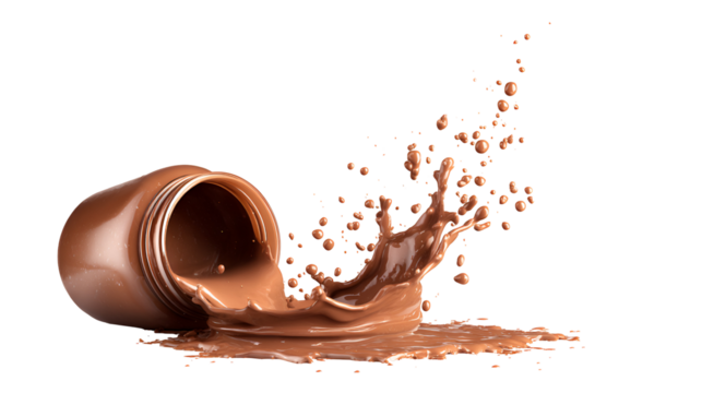Chocolate Splash from Jar Brown Liquid Dessert Sweet Treat