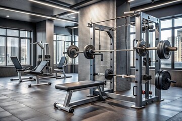 Fototapeta premium gym equipment in gym