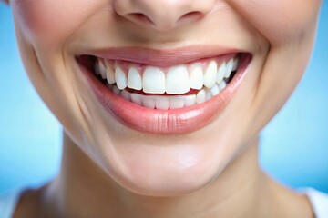 Fototapeta premium teeth close up of a young woman smiling