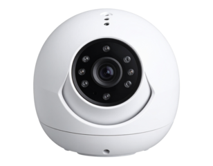 Modern Dome Security Camera – Isolated Front View