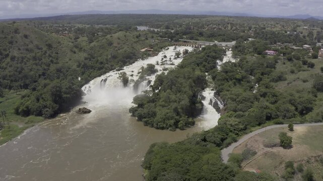 Aerial, Binga Waterfalls, Angola
