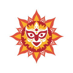 Indonesian Shadow Puppet Mandala Illustration