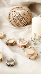 jewelry on a simple background, jewelry aesthetics, jewelry flatlay, gold ring, pearl earrings