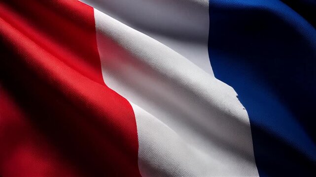 french flag france europe waving in the wind