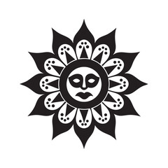 Tragic Comic Theater Mask Mandala Art