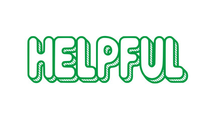 Helpful Green Text Graphic.