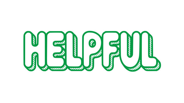 Helpful Green Text Graphic.