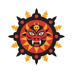 Southeast Asian Mythical Mask Mandala
