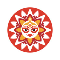 Russian Folklore Mask Mandala Art