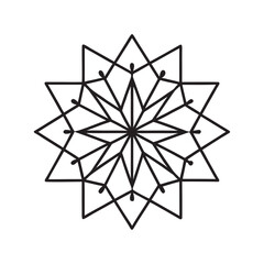 Radial Triangle Minimal Line Mandala