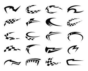dynamic racing text logo designs