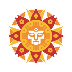 Ancient Inca Ritual Mandala Design